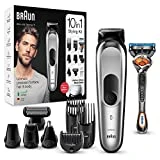 Braun Barttrimmer/Haarschneider Herren, Trimmer/Haarschneidemaschine & Rasierer, 10-in-1 Set für...