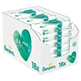 Pampers Aqua Pure Baby Feuchttücher, 864 Tücher (18 x 48) Mit 99% Purem Wasser, Dermatologisch...