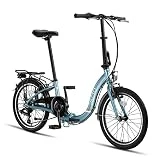 PACTO SIX - Hollandrad Hochwertiges Klappfahrrad 27cm Aluminiumrahmen Bike 20 Zoll Aluminiumräder...