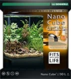 Dennerle Nano Cube Complete+ 30 Liter - Mini Aquarium mit Abgerundeter Frontscheibe - Komplett-Set