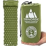 TRINORDIC Ultraleichte Aufblasbare Camping Isomatte Mit Kissen, Iso Matte Aufblasbar Mit...