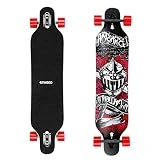 Enkeeo 40 inch Longboard - Skateboard Komplettboard Drop-Through Cruiser Board mit ABEC 11...