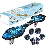 EiDevo Waveboard, Double Wheel Scooter Caster Board mit LED-Blitzrad Wave Board Geburtstagsgeschenk...