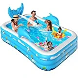 VOXON Aufblasbarer Pool 250 x 180 x 55CM Sprüh Planschbecken Kinderbecken, Family...