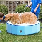 Jolitac Faltbarer Hundepool Swimmingpool Hunde Katze Doggy Pet Pool Haustierpool Badewanne...
